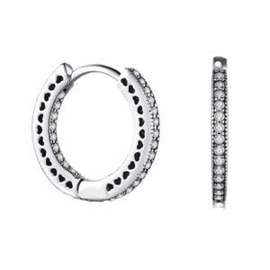 925 Oxidized Sterling Silver Hoop Earring